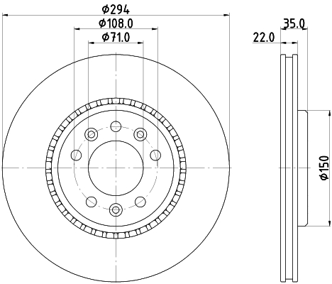 DON Bremseskive pcd23002 294mm 22mm for FIAT PEUGEOT TOYOTA