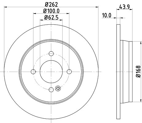 DON Bremseskive pcd13572 262mm 10mm for KIA HYUNDAI