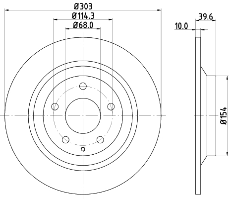 DON Bremseskive pcd13542 303mm 10mm for MAZDA HONGQI MAZDA (CHANGAN)