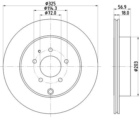 DON Bremseskive pcd21662 325mm 18mm for MAZDA