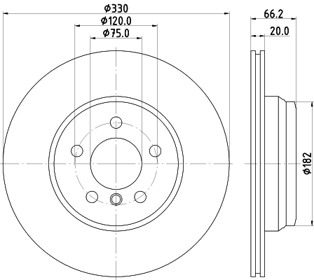 DON Bremseskive pcd15132 330mm 20mm for BMW