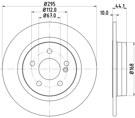 DON Bremseskive pcd14072 295mm 10mm for MERCEDES-BENZ INFINITI