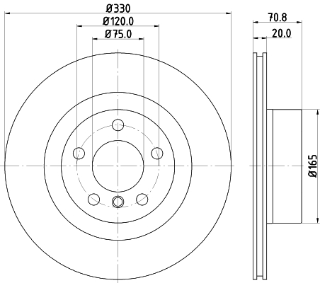 DON Bremseskive pcd12432 330mm 20mm for BMW