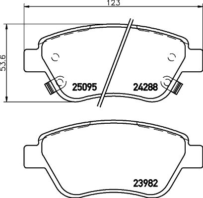 HELLA Bremseklodser 8db355015441 for VAUXHALL PROTON