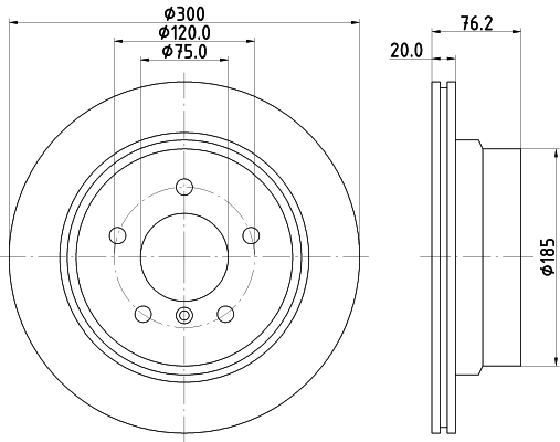 DON Bremseskive pcd15822 300mm 20mm for BMW