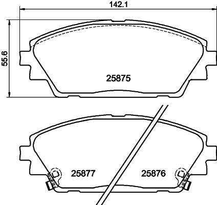 HELLA Bremseklodser 8db355021421 foraksel for MAZDA