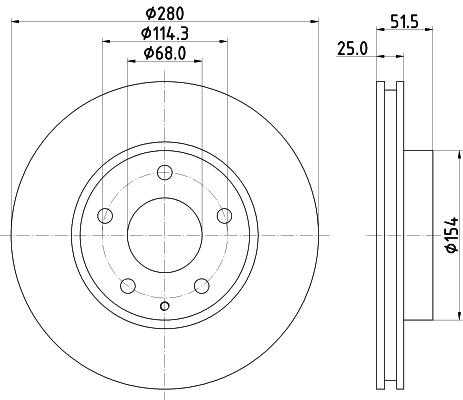 DON Bremseskive pcd22832 280mm 25mm for MAZDA (CHANGAN) MAZDA