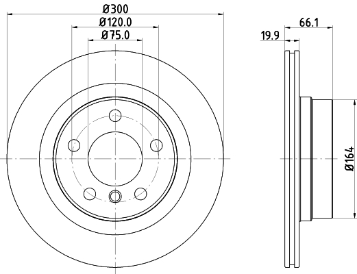 DON Bremseskive pcd13522 300mm 20mm for BMW