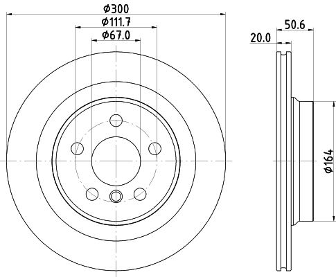 DON Bremseskive pcd23222 300mm 20mm for BMW