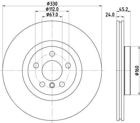 DON Bremseskive pcd23242 330mm 24mm for BMW BMW (BRILLIANCE)