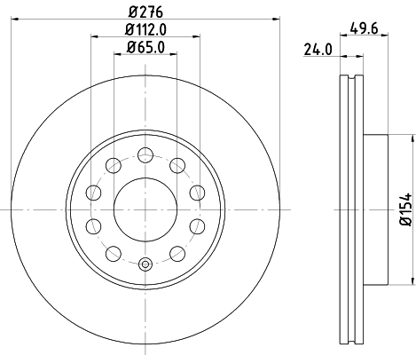 DON Bremseskive pcd13142 276mm 24mm for VW (FAW) VW (SVW) SEAT