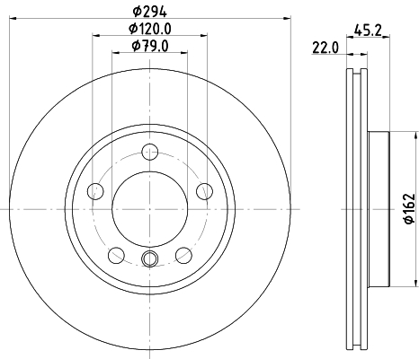 DON Bremseskive pcd19002 294mm 22mm for MINI