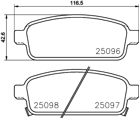 DON Bremseklodser pcp1052 for OPEL VAUXHALL CHEVROLET BUICK BUICK (SGM)