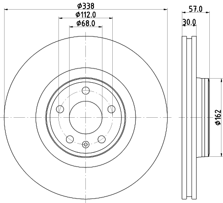 DON Bremseskive pcd22971 338mm 30mm for AUDI (FAW) SKODA