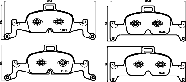 HELLA Bremseklodser 8db355025811 for VW AUDI