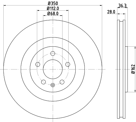 DON Bremseskive pcd22932 350mm 28mm for AUDI (FAW) VW AUDI (SAIC)