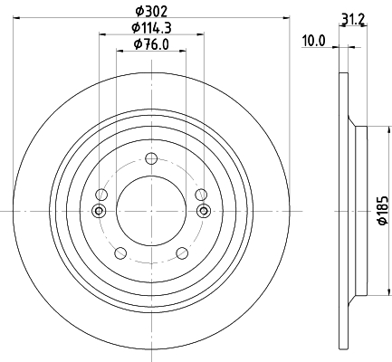 DON Bremseskive pcd23042 302mm 10mm for HYUNDAI KIA