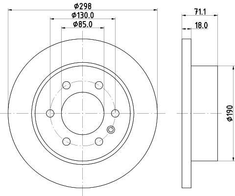 DON Bremseskive pcd17542 298mm 18mm for MERCEDES-BENZ