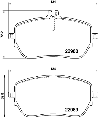 HELLA Bremseklodser 8db355037961 for MERCEDES-BENZ
