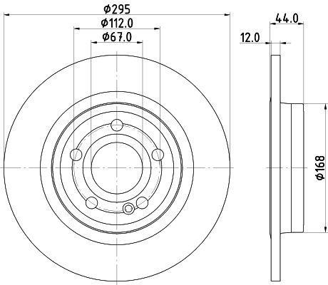 DON Bremseskive pcd20532 295mm 12mm for MERCEDES-BENZ MERCEDES-BENZ (BBDC)