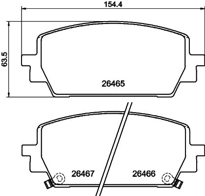 DON Bremseklodser pcp2058 for HYUNDAI KIA GENESIS