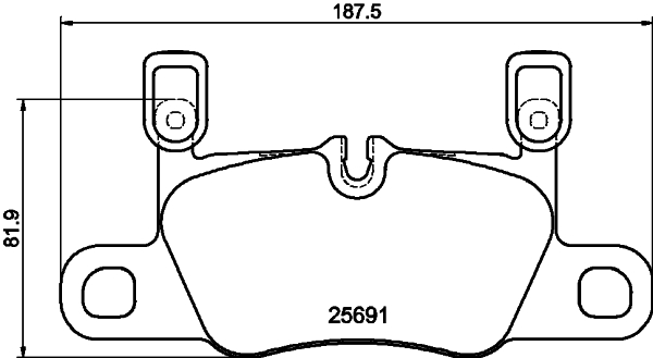 HELLA Bremseklodser 8db355044801 bagaksel for PORSCHE