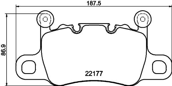 HELLA Bremseklodser 8db355044741 bagaksel for PORSCHE