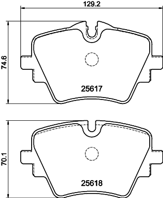 HELLA Bremseklodser 8db355045811 foraksel for BMW