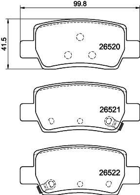 HELLA Bremseklodser 8db355045941 for HYUNDAI