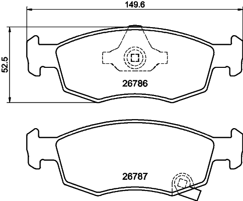 HELLA Bremseklodser 8db355046041 for LANCIA