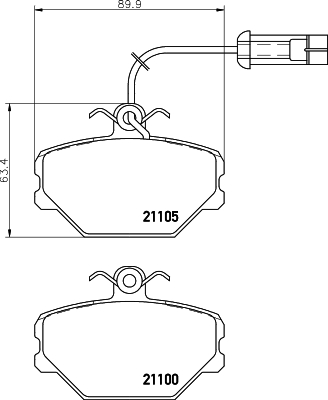 DON Bremseklodser pcp1583 for FIAT