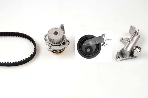 HEPU Vandpumpe + tandremssæt pk05476 for VAG VW