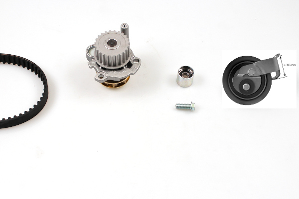 HEPU Vandpumpe + tandremssæt pk05472 for VW VAG AUDI