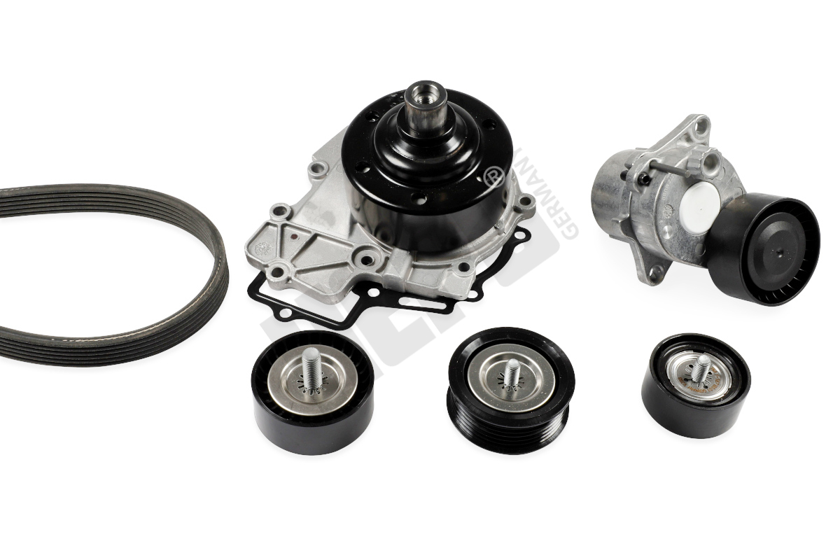 HEPU Vandpumpe + kileremssæt PK15161A for FORD VOLVO CHRYSLER JAGUAR MAZDA MERCEDES-BENZ TOYOTA LEXUS VAG ALFAROME/FIAT/LANCI LAND ROVER