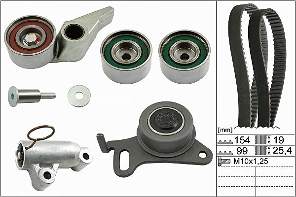 HEPU Tandremssæt 20-1813 for KIA MITSUBISHI FIAT