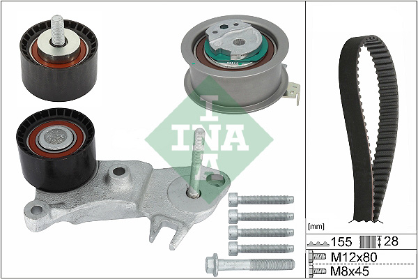 SCHAEFFLER INA Tandremssæt 530076210 for VOLVO