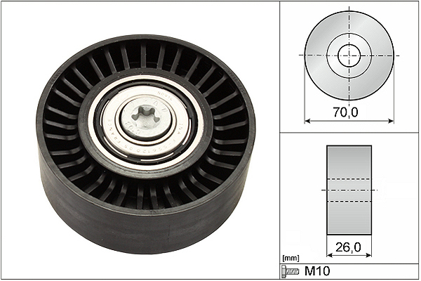 SCHAEFFLER INA Medløberhjul, multi-V-rem 532050510 for VAUXHALL FIAT OPEL SUZUKI