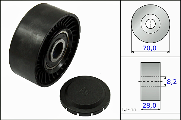 SCHAEFFLER INA Medløberhjul, multi-V-rem 532046810 for VW