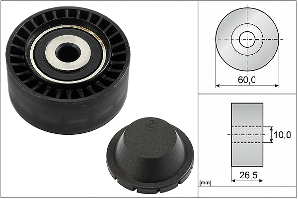 SCHAEFFLER INA Medløberhjul, multi-V-rem 532033110 for PEUGEOT VAUXHALL