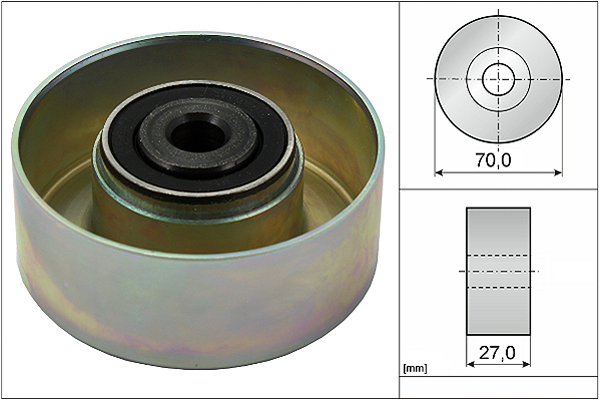 SCHAEFFLER INA Medløberhjul, multi-V-rem 532021410 for PEUGEOT