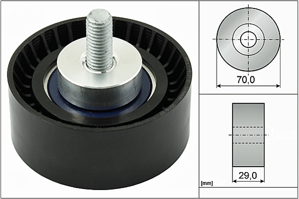 SCHAEFFLER INA Medløberhjul, multi-V-rem 532029810 for IVECO