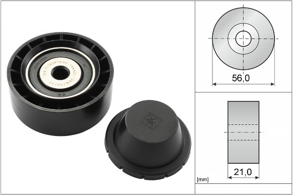 SCHAEFFLER INA Medløberhjul, multi-V-rem 532026010 for PEUGEOT NISSAN DACIA