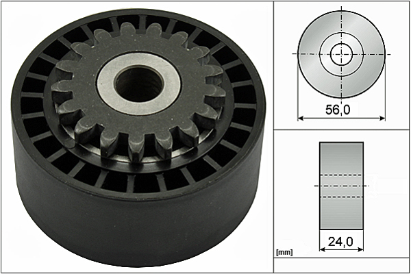 SCHAEFFLER INA Strammehjul, kilerem 531074410 for PEUGEOT NISSAN DACIA
