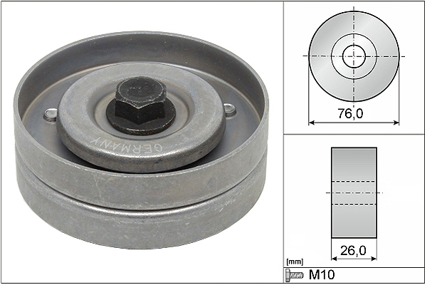 SCHAEFFLER INA Medløberhjul, multi-V-rem 532040230 for OPEL GENERAL MOTORS HONDA ISUZU
