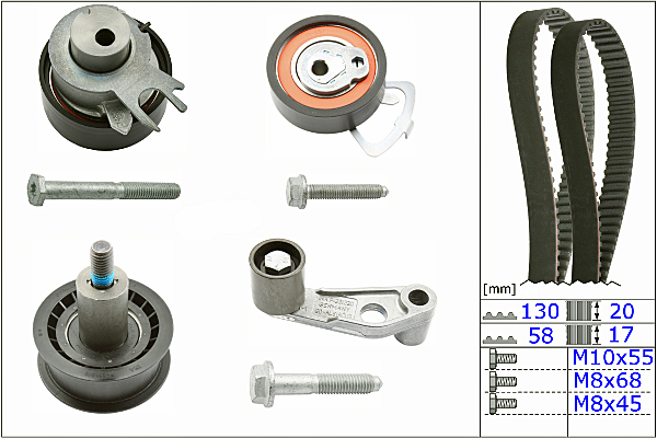 SCHAEFFLER INA Tandremssæt 530036010 for VW AUDI