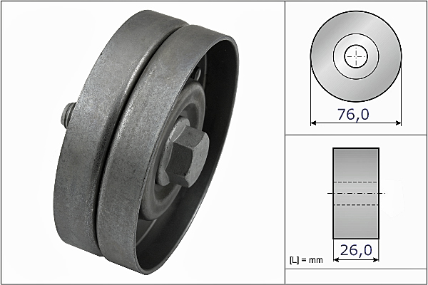 SCHAEFFLER INA Medløberhjul, multi-V-rem 532032630 for VW