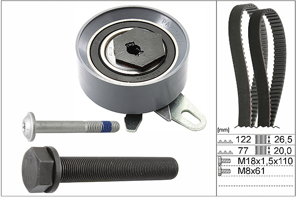 SCHAEFFLER INA Tandremssæt 530040610 for VW AUDI