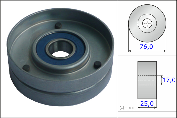 SCHAEFFLER INA Strammehjul, kilerem 531075130 for VOLVO AUDI