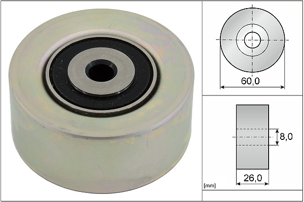 SCHAEFFLER INA Medløberhjul, multi-V-rem 531055010 for PEUGEOT FIAT