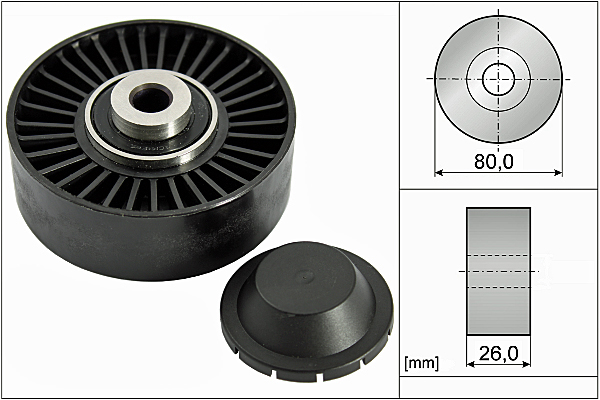 SCHAEFFLER INA Medløberhjul, multi-V-rem 532037020 for FIAT LANCIA